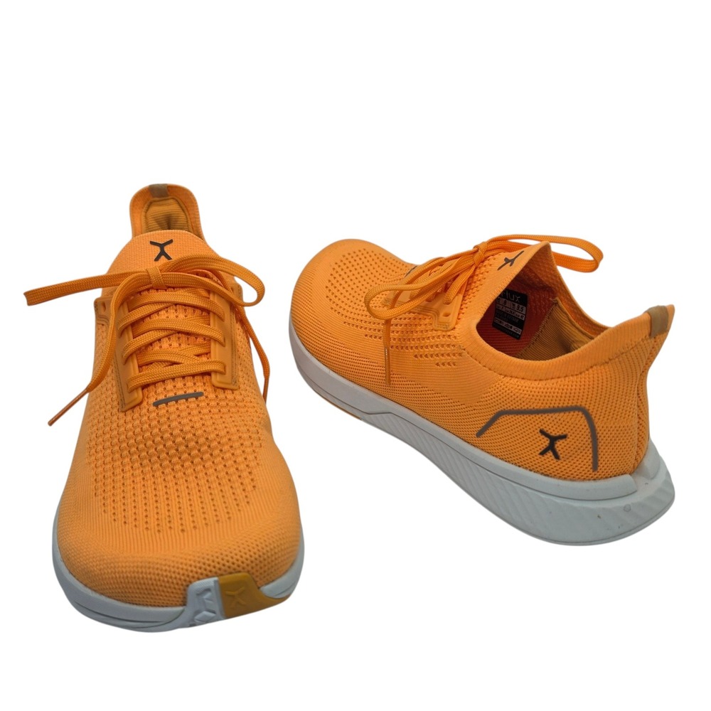Flux Footwear Adapt Runner Neon Orange Knit Sneakers Mens 8 Womens 9.5